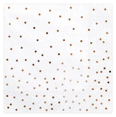 Produktbild von PartyDeco SP33-88-008, Roségold, Weiß, Muster, 330 mm, 330 mm, 16,5 cm, 16,5 cm