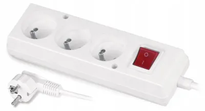 Obrázok produktu pre Plastrol Predlžovací kábel 3x1mm² 5m biely s vypínačom
