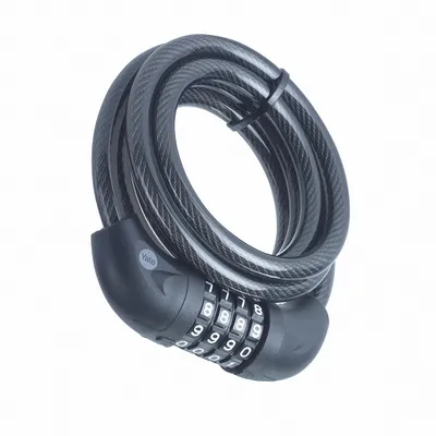 Image de Câble antivol pour vélo Yale avec cadenas à combinaison - YCC0/10/180/2 Noir