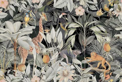Produktbild von Digitaldruck-Tapete Nostalgic Animals 1 livingwalls (1036314)