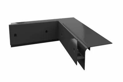 Produktbild von Renoplast® Aluminium Innenecke 90° für Traufprofil W30R+ Graphit | Fertigstellung von Terrassen und Balkonen | Belüftete Böden Erhöht