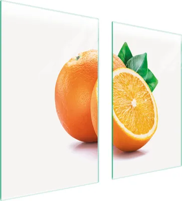 Obrázok produktu pre Kryt varnej dosky 2 kusy 75x52 Sklenený kryt varnej dosky Sklenená doska na krájanie ovocia oranžová
