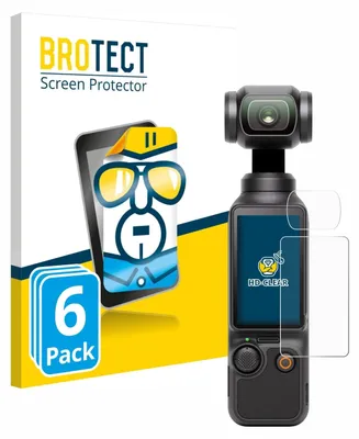 Produktbild von 6x Für DJI Osmo Pocket 3 (Display + Linse) Schutzfolie BROTECT Displayschutz Display Schutz Folie Klar Transparent