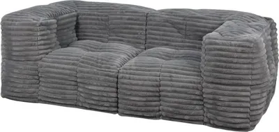 Immagine prodotto di Divano modulare in pelliccia a coste BANANAIR 90x180 cm grigio scuro