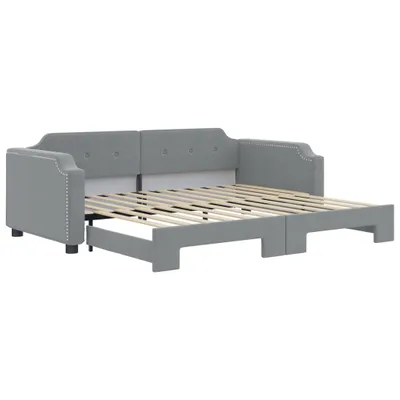 Obrázek produktu pro Válenda s přistýlkou světle šedá 80 x 200 cm textil