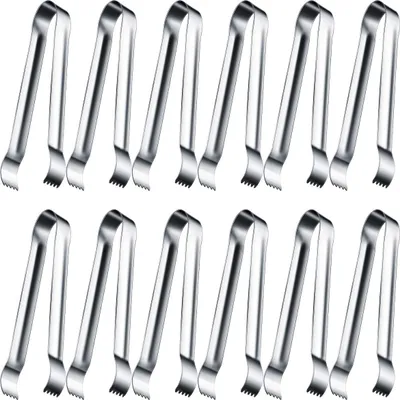 Produktbild von Zuckerzange, Eiszange, Mini-Servierzange aus Edelstahl, Vorspeisenzange, Küchenzange für Teepartys, Kaffeebars