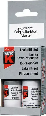 Produktbild von Auto-K Lackstift Kratzerentfernung KFZ 787 Mountaingrau 9 ml + 9 ml Klarlack