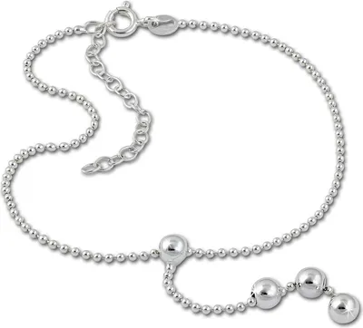 Produktbild von SilberDream Damen-Fußkette 25,5cm 925er Silber allergenfrei silber Kugel SDF2035