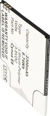 Produktbild von Akku passend für Mobistel Cynus E6, Li-Polymer, 3,8V, 2300mAh, 8,7Wh
