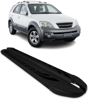 Image de Marchepieds Latéraux pédale pour Kia Sorento 2002-2009 Aluminium Noir 2Pcs