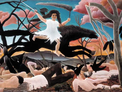 Zdjęcie produktu dla Henri Rousseau Art Print Obraz - Wojna (60 x 80 cm)
