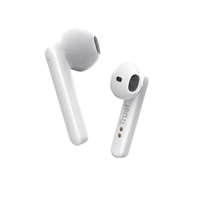Zdjęcie produktu dla Trust Primo Touch, True Wireless Stereo (TWS), Połączenia/muzyka, 20 - 20000 Hz, 55 g, Zestaw słuchawkowy, Biały