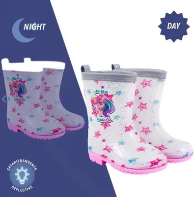 Obrázek produktu pro Dětské reflexní gumové holínky Perletti Cool Kids Unicorn, 15607