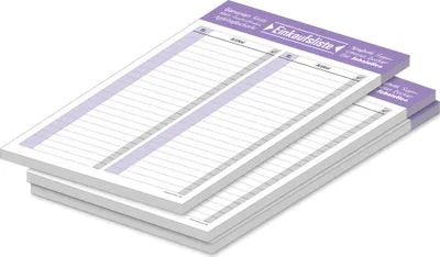 Produktbild von PRICARO Einkaufsliste "Typo", magnetisch, lila, A5, 50 Blatt, 3 Stück
