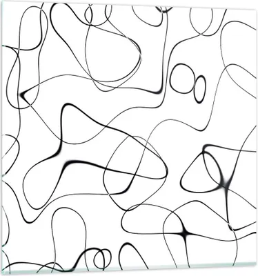 Produktbild von Bilder auf glas - Einteilig - Linie nichts Muster - 40x40cm - Glasbilder - Wandbilder - Bilder - zum Aufhängen bereit - Wanddekoration aus Glas - Glas Bilder - Wandbild auf Glas - GAC40x40-5054