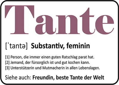 Produktbild von vianmo Holzschild 30x40 cm Tante Freundin beste Tante Welt