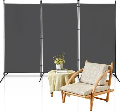 Produktbild von Yakimz Paravent Outdoor Raumteiler Garten Spanische Wand Trennwand Raumtrenner 3 teilig Anthrazit