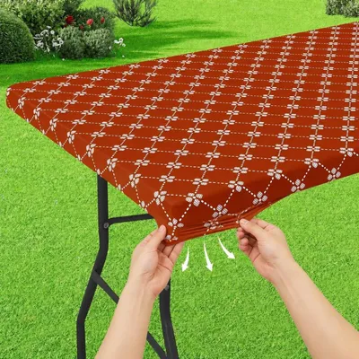 Zdjęcie produktu dla Ścierełka stołowa, prostokątna, z gumką, kolor cynoberowy, 75x183 cm