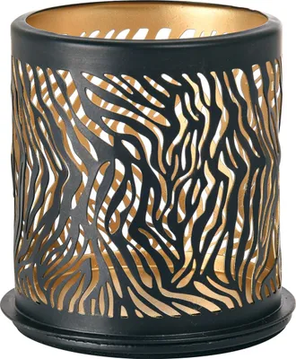 Produktbild von Duni Kerzenhalter Zebra Metall 7,5x7,5 cm LED Deko Tisch Gastro Restaurant