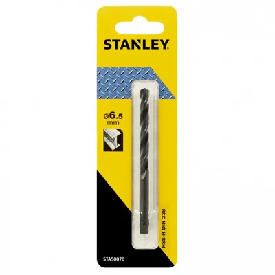 Obrázek produktu pro Stanley STA50070-QZ, Vrtačka, 6,5 mm, 101 mm, Kov, 6,3 cm, Rychlořezná ocel HSS-R