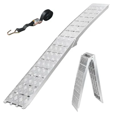 Produktbild von TRUTZHOLM 1x Auffahrrampe klappbar 226 cm Traglast 680 kg Alu geriffelt Motorradrampe Verladerampe