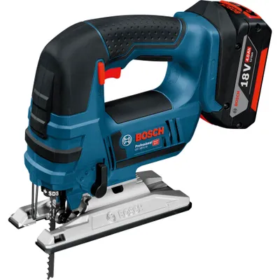Produktbild von Bosch GST 18 V-LI B Professional, Schwarz, Blau, 45°, Holz, 2700 SPM, 12 cm, 2 cm