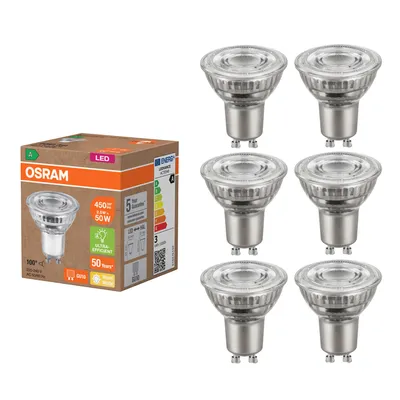 Zdjęcie produktu dla Osram LED STAR PAR16 GU10 – zestaw 6 sztuk, ciepła biel, 2,5 W