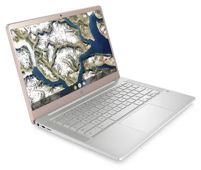 Produktbild von HP Chromebook 14a-na0702ds / 8T834UA / Intel N4120 / 4GB / eMMC 128 GB / Intel HD / HD / Chrome OS / Różowy