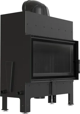 Zdjęcie produktu dla Kominkek KRATKI FLOKI L 12 kW fi 200 EKO Czarny Domykanie Zestaw do Zabudowy