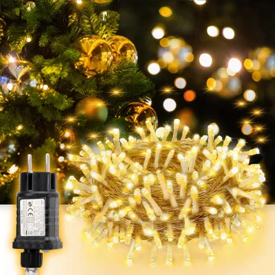 Produktbild von SALCAR 5m 50er LED Lichterkette Weihnachten, Lichterkette für Weihnachtsdeko Party Hochzeit, Transparente Kabel, Warmweiß