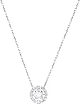 Produktbild von Swarovski 5286137 Kette mit Anhänger Damen Sparkling Dance Round Silber-Ton