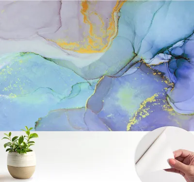 Produktbild von Fototapete selbstklebend - 104x70 cm - Tapete - Wandtapete - Wandbilder - Klebefolie - Dekofolie - Tapete Folie - Wand - Dekoration - Wohnzimmer - Aquarellformen