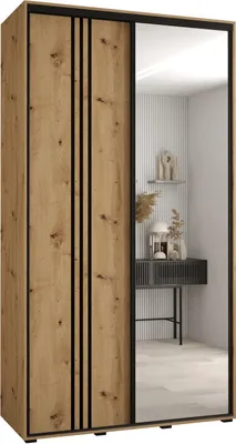 Produktbild von MEBLE KRYSPOL Davos 7 Schrank, zwei Türen - 235,2x140x45 cm - Artisan  Artisan Schwarz
