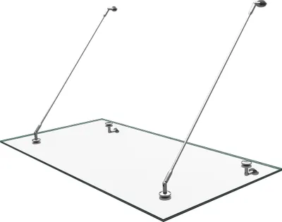Immagine prodotto di doporro Pensilina Tettoia Porta Balcone Esterno 90x180cm, Tettoia per Porta Balcone Finestre Tendalino da Esterno con 3 Staffe