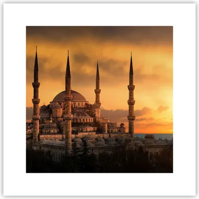 Produktbild von Poster - Poster ohne Rahmen - Sonnenuntergang istanbul türkei reise - 30x30 cm - Wand Bild - Wanddeko - Wandbilder - Kunstposter - Wandposter - Bilder - Kunstdruck - Wandbild - P2XAC30x30-2846