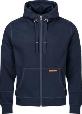 Produktbild von Gradnetz Herren Kapuzen Sweatjacke Zip Hoodie leather edition mit Bio Baumwolle