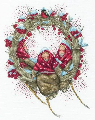 Immagine prodotto di RTO Set per punto croce "Fanciulla di neve" M822, schema contato, 22x29 cm