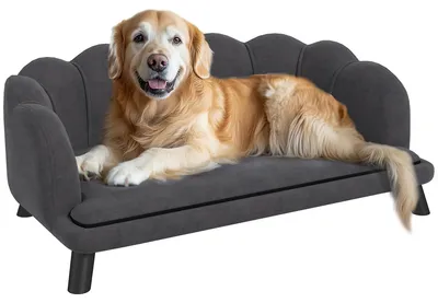 Produktbild von PawHut Hundesofa mit Rückenlehne Haustiersofa Hundebett Katzensofa Weich