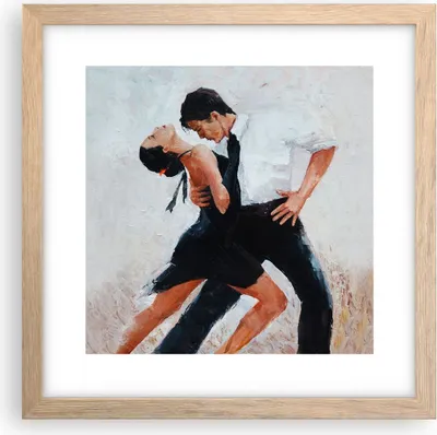 Produktbild von Gerahmtes Poster - Rahmen in heller Eiche - tanzen sie - 30x30 cm - Wand Bild - Wanddeko - Wandbilder - Kunstposter - Wandposter - Bilderrahmen - Bilder - Kunstdruck - Wandbild - P2NAC30x30-3771