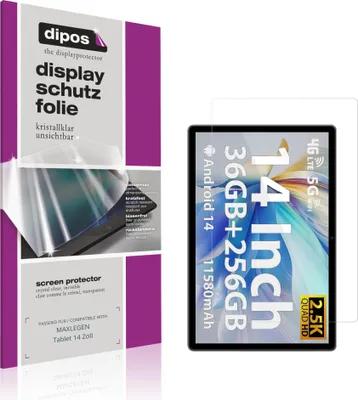 Immagine prodotto di 2x Pellicola Protettiva per MAXLEGEN Tablet 14 Zoll Protezione Schermo Claro Display dipos