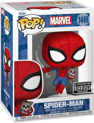 A Funko Pop! vinyl figure of Spider-Man in its original packaging.