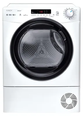 Immagine prodotto di Candy Smart CS EH8N1DBE-S, a piantana, a riempimento frontale, a pompa di calore, bianco, orientabile, touch, nero