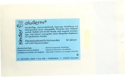 Produktbild von Flächenverband aluderm Kinder für Schürfwunden
