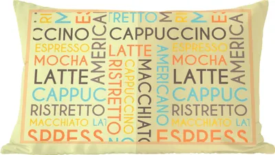 Produktbild von MuchoWow® Zierkissen Sofakissen Wohnzimmer Dekokissen 50x30 cm "Espresso, Latte, Cappuccino" - Kaffee - Sprichwörter - Zitate - Wohnzimmerdekoration - Polster mit Photo