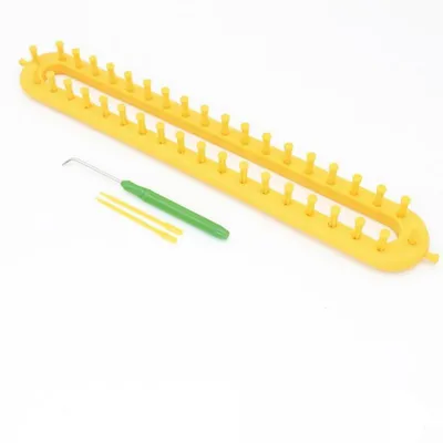 Obrázok produktu pre Sada žltého pletacieho rámu s priemerom 36 cm, vhodná na pletenie ponožiek, šatiek a čiapok