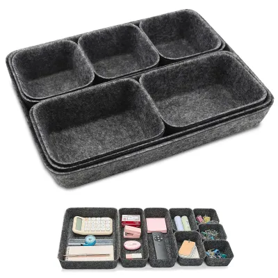 8-teiliger Filz-Organizer für Schubladen, Büro, Kosmetik, Haushalt
