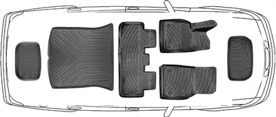 Produktbild von 3D Fußmatten & Kofferraumwanne & Frunkwanne Full Set Kompatibel mit Tesla Model Y 1.Gen 2020-2024