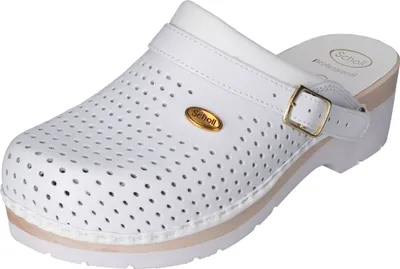 Produktbild von Scholl Clog supercomfort, Geschlossene Pantoffel, Weiblich, Erwachsener, Weiß, Einfarbig, 4,5 cm