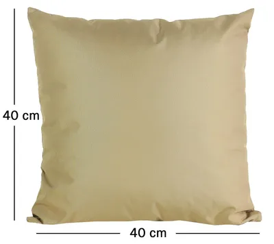 Produktbild von JACK 40x40cm Outdoor Lounge Kissen Dekokissen inkl. XXL-Füllung Wasserabweisend Sitzkissen Garten Stuhl Lotus Effekt, Farbe:Taupe