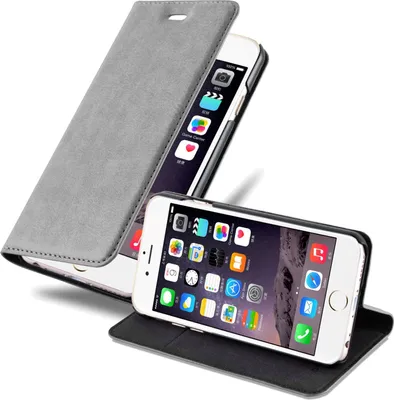 Produktbild von Cadorabo Hülle für Apple iPhone 6 / 6S Schutz Hülle in Grau Flip Etui Handyhülle Case Cover